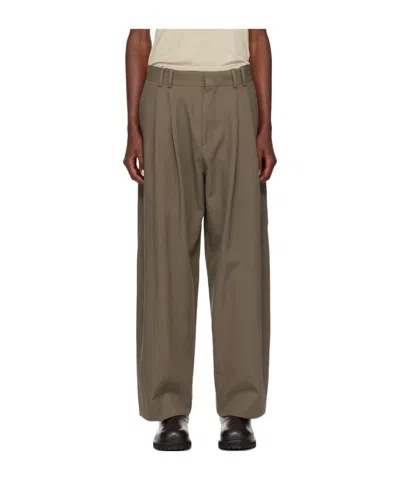 Studio Nicholson Line Trousers In Brown
