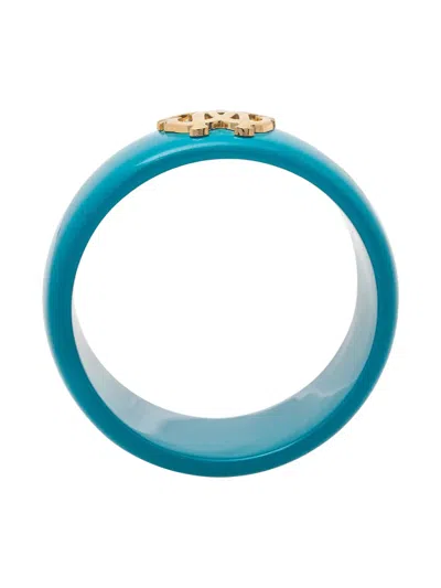Pre-owned Roberto Cavalli Vintage Logo-plaque Bracelet In Blue