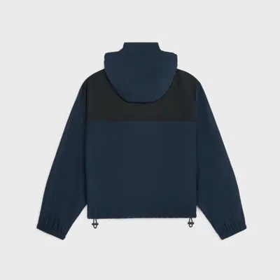 Celine Windbreaker In Nylon In Blue