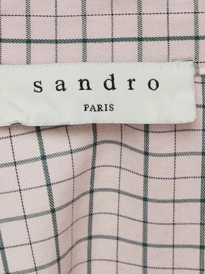Pre-owned Sandro Checked Shirt In Pink