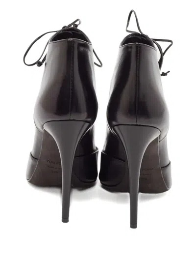 Pre-owned Tom Ford 115mm Leather Heeled Boots