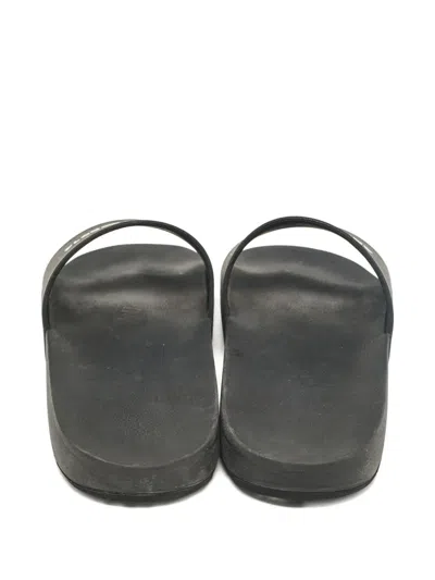 Pre-owned Axel Arigato Logo Slides In Gray
