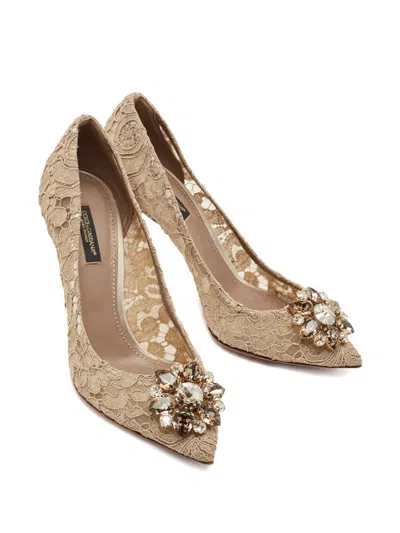 Pre-owned Dolce & Gabbana Laced Pumps In Neutral