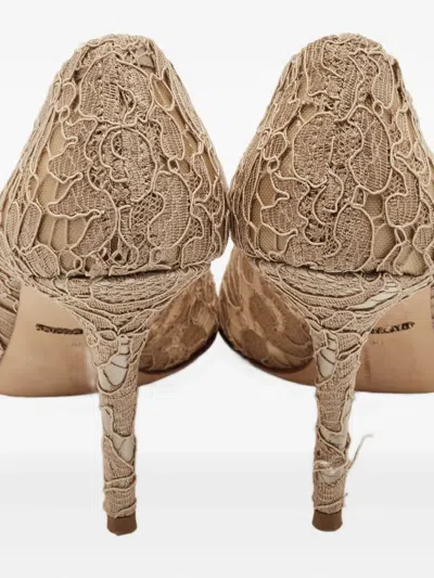 Pre-owned Dolce & Gabbana Laced Pumps In Neutral
