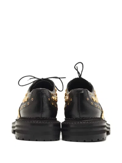 Pre-owned Burberry Stud-embellished Oxford Shoes In Black