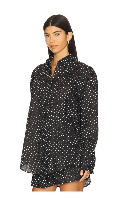 Aexae Linen Woven Shirt In Black