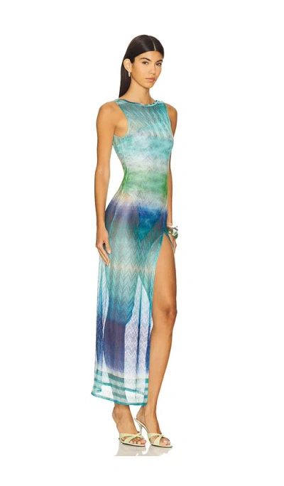 Missoni Long Coverup Blue And Green Gradient