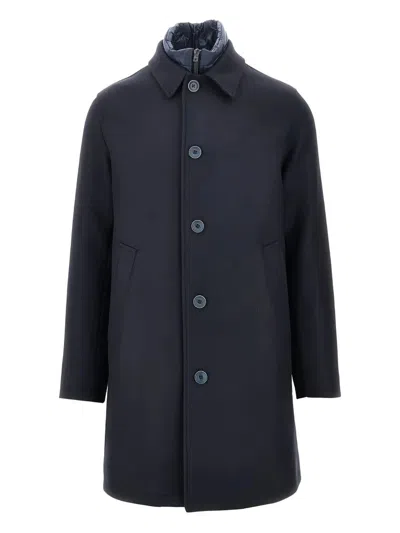 Herno L-blend Coat With Detachable Bib