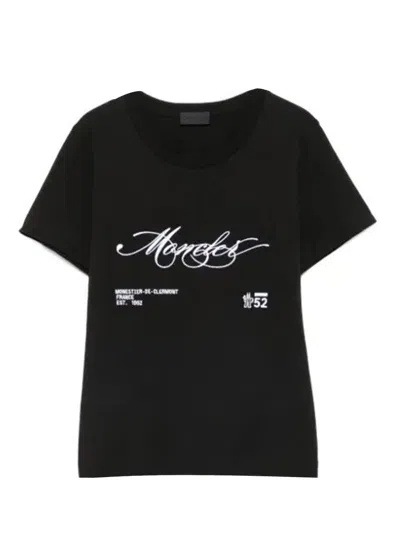 Moncler Logo T-shirt Clothing In Black