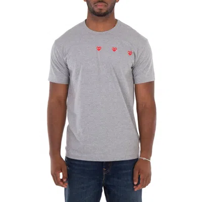Cdg Play Triple Heart Short-sleeve T-shirt In Green