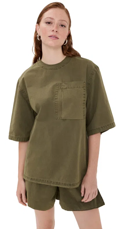 Co Oversized Shirt With Pocket Olive