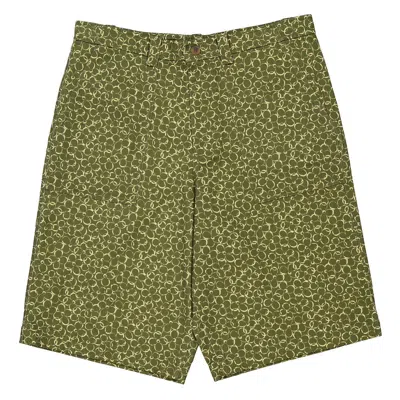 Maison Kitsuné Maison Kitsune Floral Print Bermuda Shorts In Green