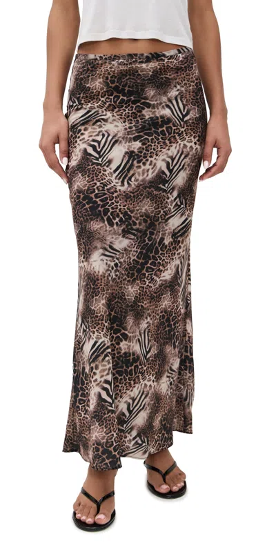 Lioness Hudson Maxi Skirt Multi Animal In Multi