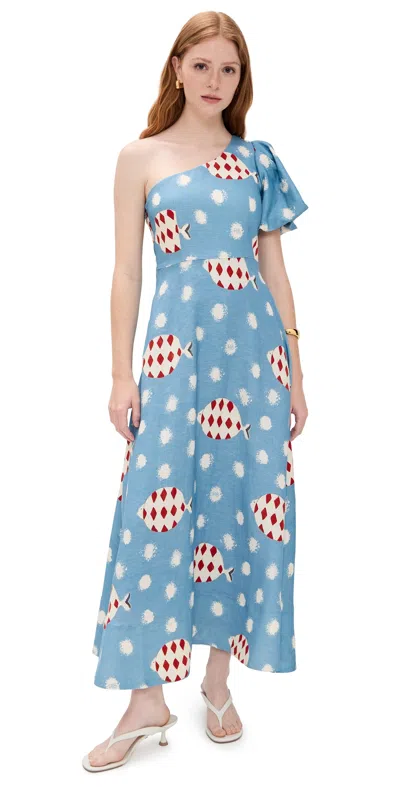 Hunter Carmen Dress Rising Tide In Blue