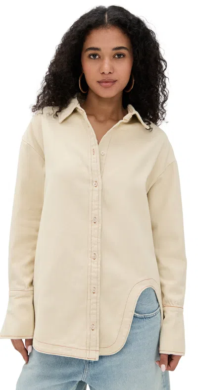 Lioness Off Duty Denim Shirt Ecru