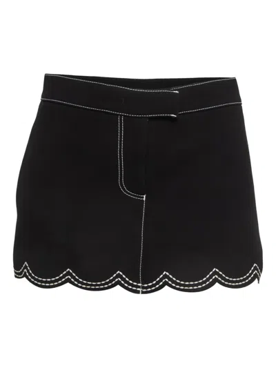 Pre-owned Valentino Cotton Shorts In Black