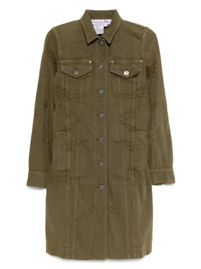 Pre-owned Dior 2006 Denim Coat In Green