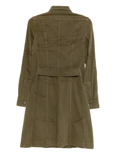 Pre-owned Dior 2006 Denim Coat In Green