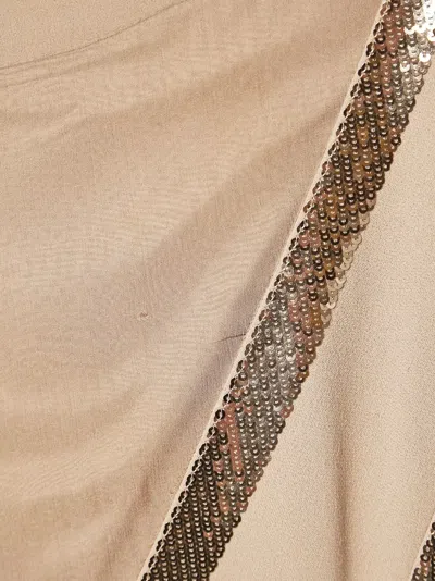 Pre-owned Alberta Ferretti Vintage Sequin-embellished Dress In Neutral