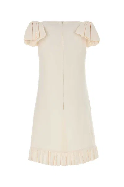Valentino Women Crepe Couture Short Dress In Neutral