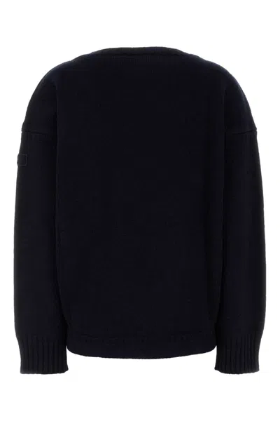 Chloé Knitwear Crewneck Long Sleeves Ribbed Finish In Black