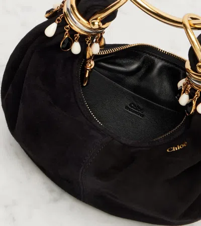 Chloé Bracelet Mini Top-handle Bag In Suede With Beads