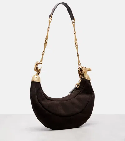 Chloé Chain Horse Small Suede Shoulder Bag