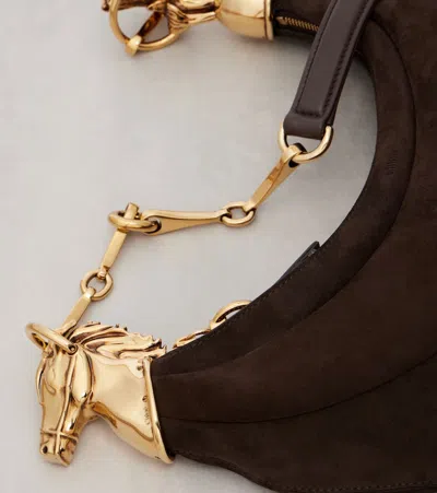 Chloé Chain Horse Small Suede Shoulder Bag
