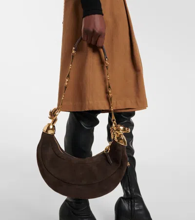 Chloé Chain Horse Small Suede Shoulder Bag