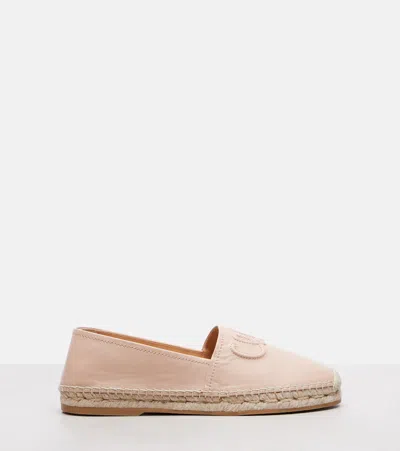Chloé Isla Logo Leather Espadrilles