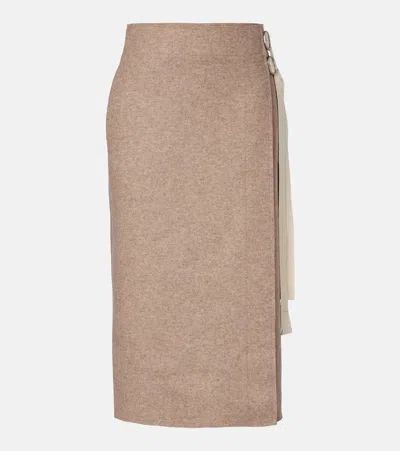 Jil Sander Wool-blend Midi Skirt