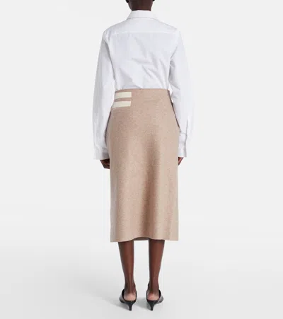 Jil Sander Wool-blend Midi Skirt