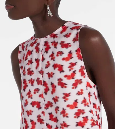 Jil Sander Floral Pleated Midi Dress
