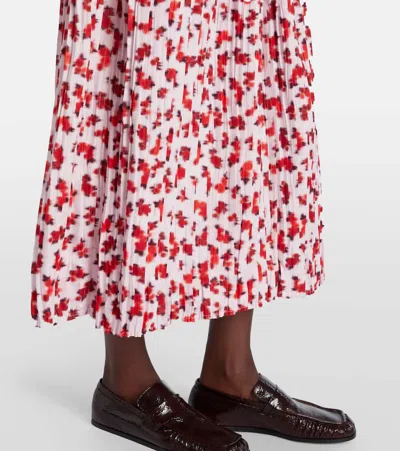 Jil Sander Floral Pleated Midi Dress