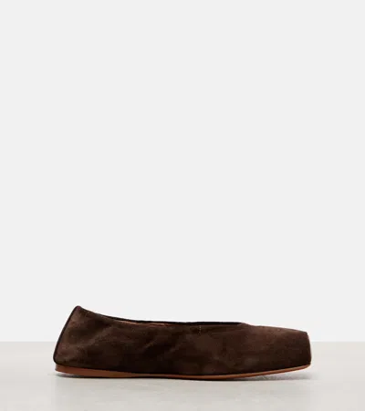 Alaïa Pointe Suede Ballet Flats