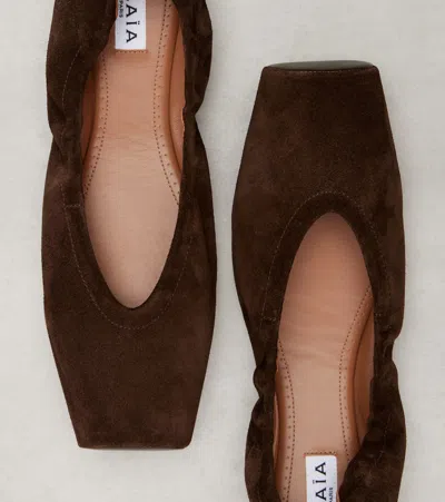Alaïa Pointe Suede Ballet Flats