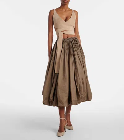 Alaïa Flared Balloon Maxi Skirt