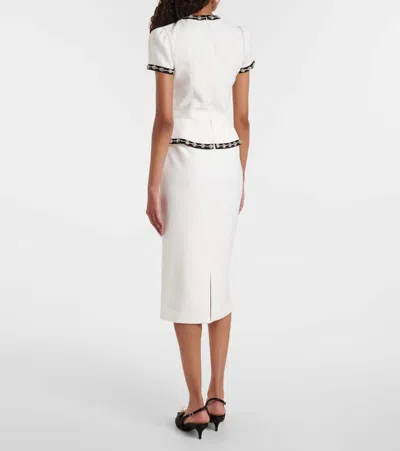 Jenny Packham Bisou Crystal-embellished Midi Dress In White