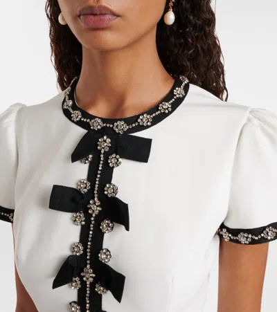 Jenny Packham Bisou Crystal-embellished Midi Dress In White