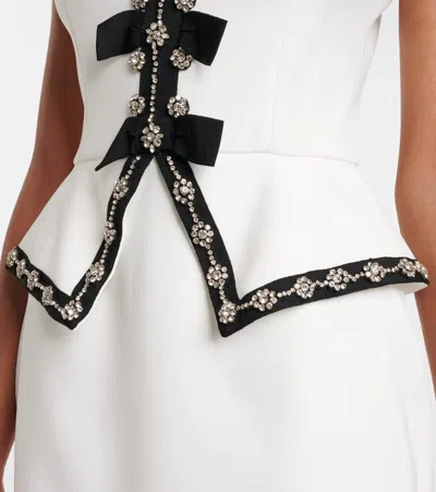 Jenny Packham Bisou Crystal-embellished Midi Dress In White