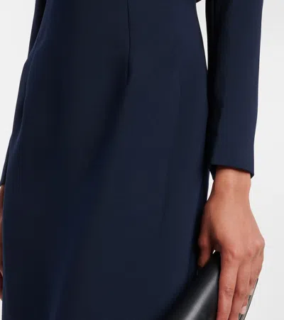 Jenny Packham Satin Bow Penny Midi Dress In Blue