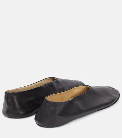 The Row Leather Slip-on Shoes