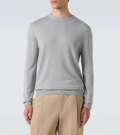 Canali Wool Sweater In Gray
