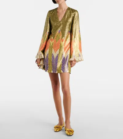 Valentino Bowow Metallic Leather Ballet Flats