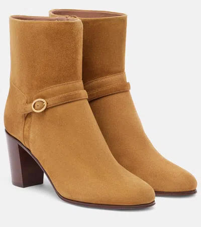Valentino Suede Pattie Heeled Ankle Boots 75