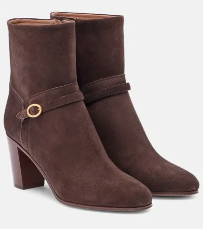 Valentino Pattie 75 Suede Ankle Boots