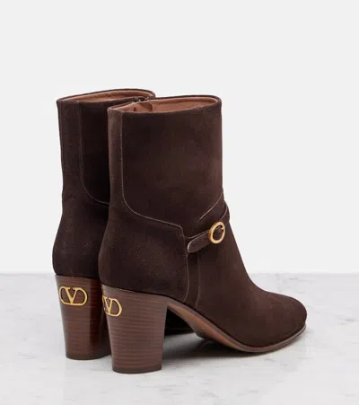 Valentino Pattie 75 Suede Ankle Boots