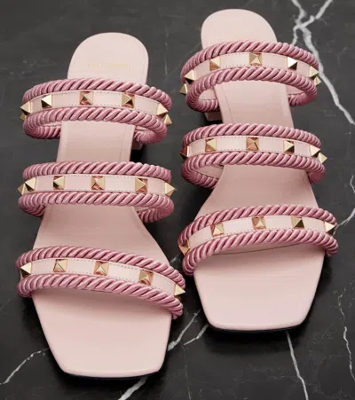 Valentino Rockstud Torchon 60 Leather Mules