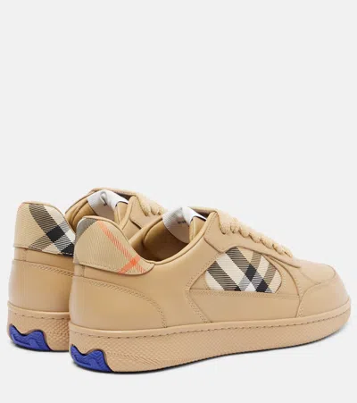 Burberry Beige Leather Terrace Sneakers