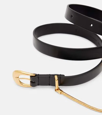 Jil Sander Curve Chain-detail Leather Belt